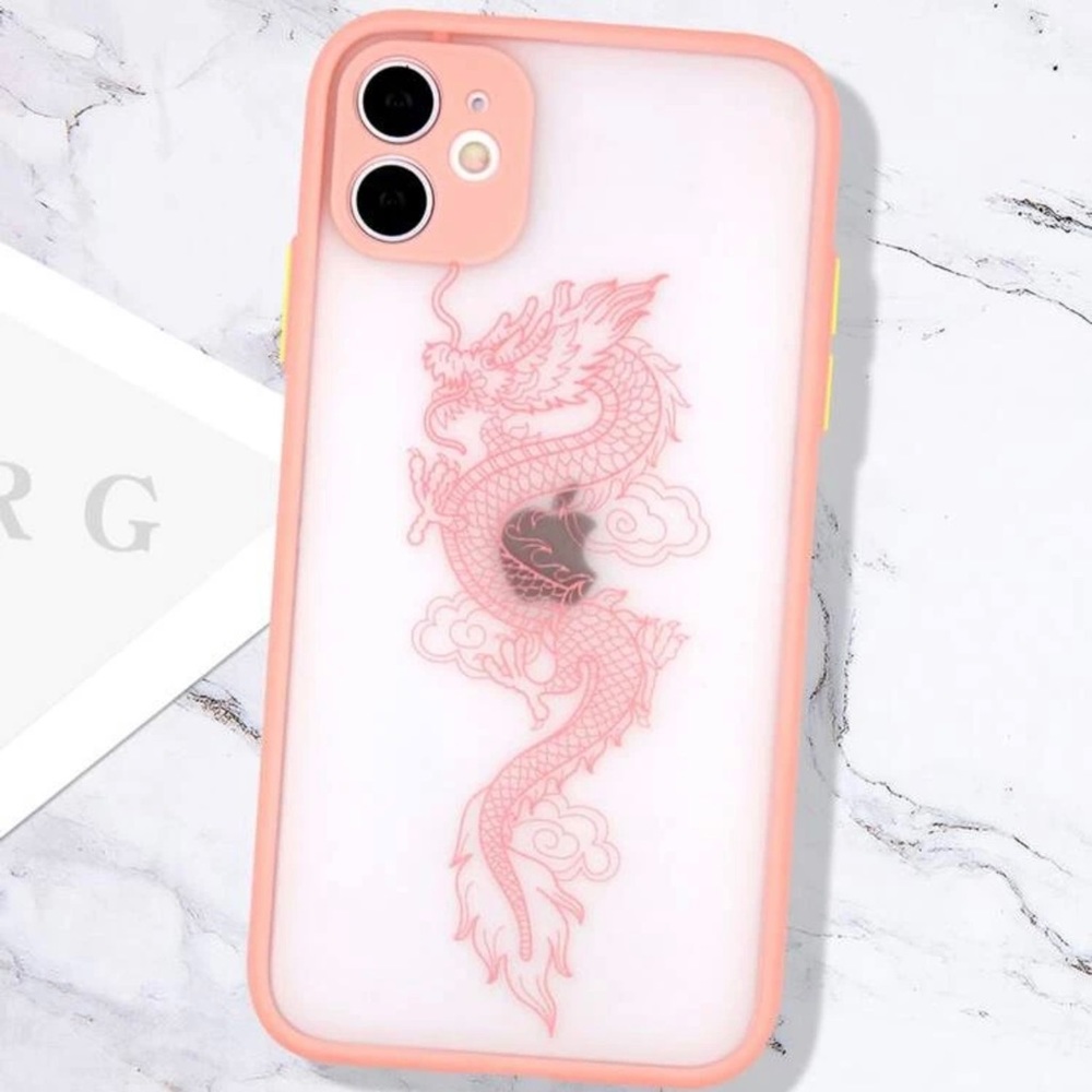 New. iPhone 11 Chinese Dragon print Pink Case